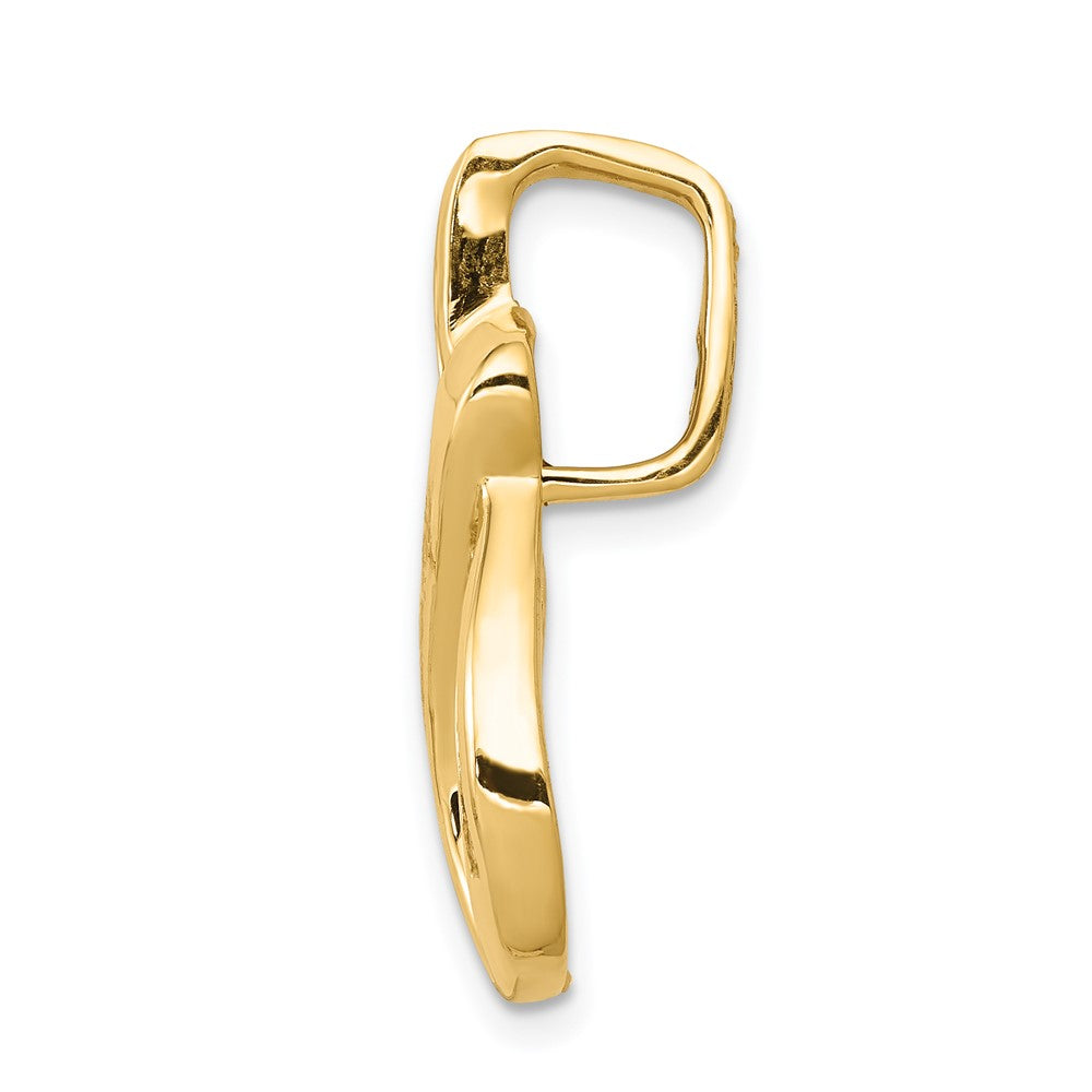 14k Peg-set AA Diamond Semi-Mount Slide Fits up to Regular/ Fancy or Reversible Omega