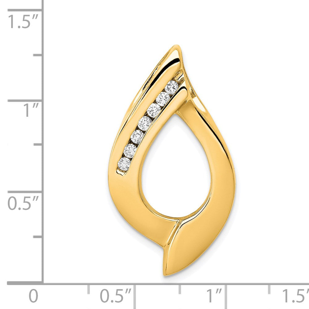 14k Complete 1/5 carat AAA Diamond Slide Fits up to Regular/ Fancy or Reversible Omega