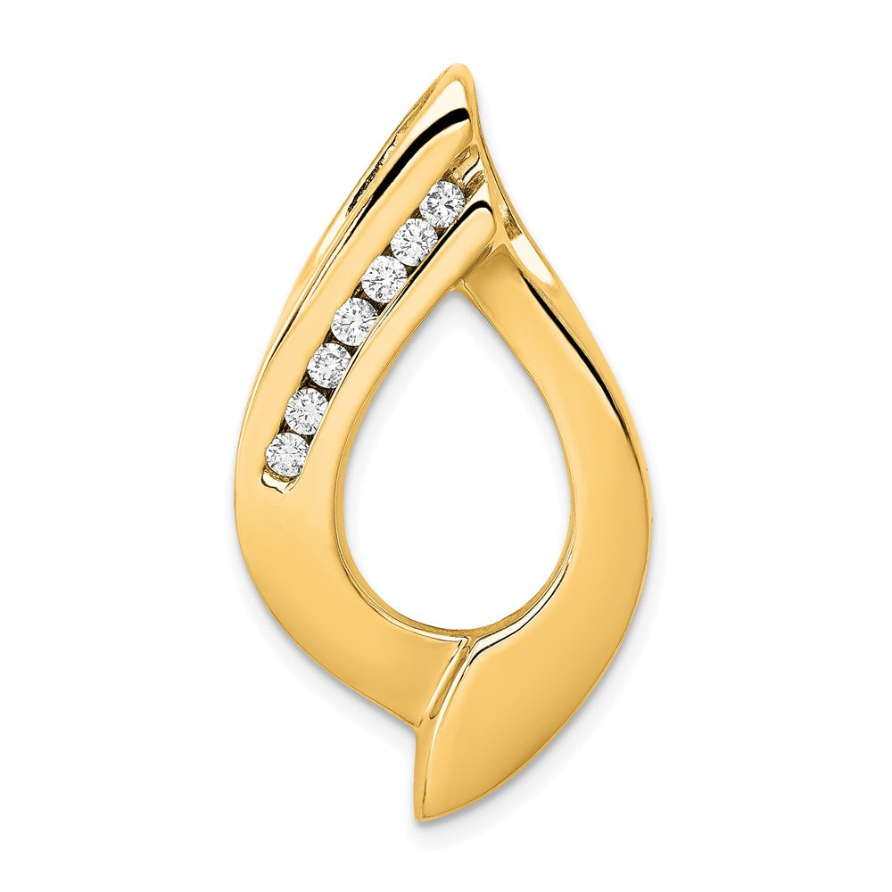 14k Complete 1/5 carat VS Diamond Slide Fits up to Regular/ Fancy or Reversible Omega