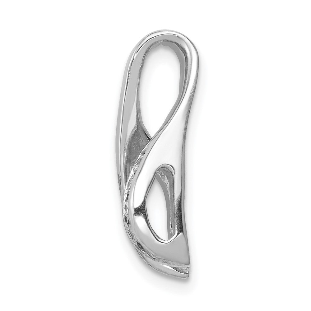 14k White Gold A Diamond Semi-mount Peg Slide