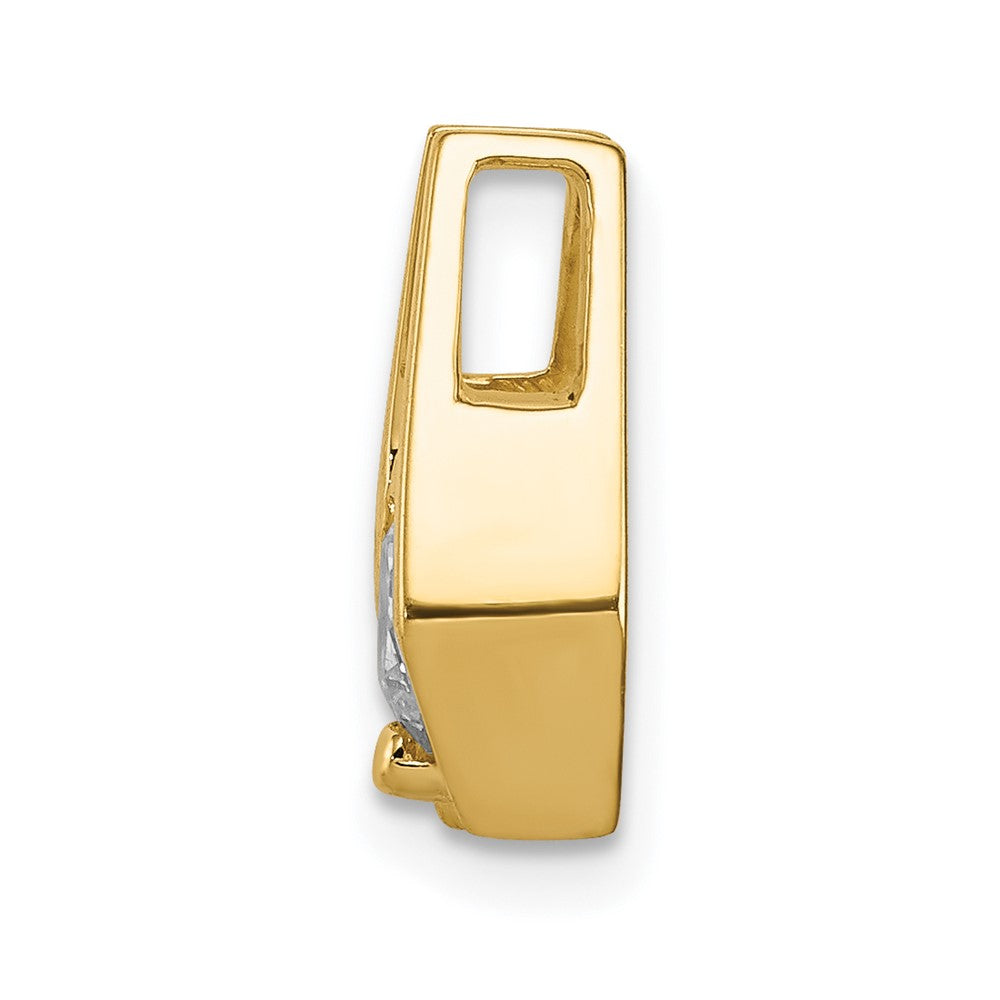 14k Complete A Diamond Slide Fits up to Fancy or Reversible Omega Only