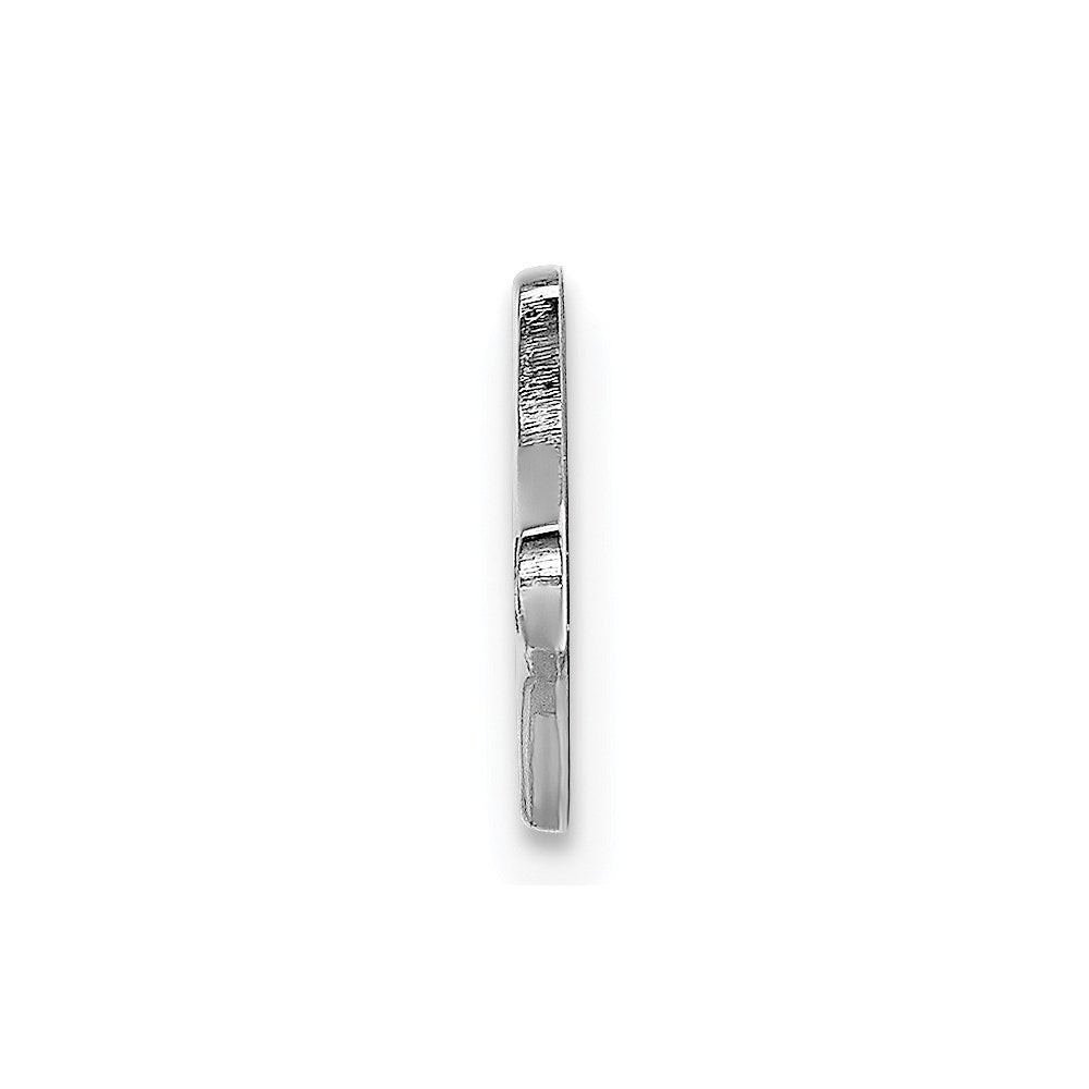 Sterling Silver Rhodium-plated Red Enamel 25x Medical ID Plate
