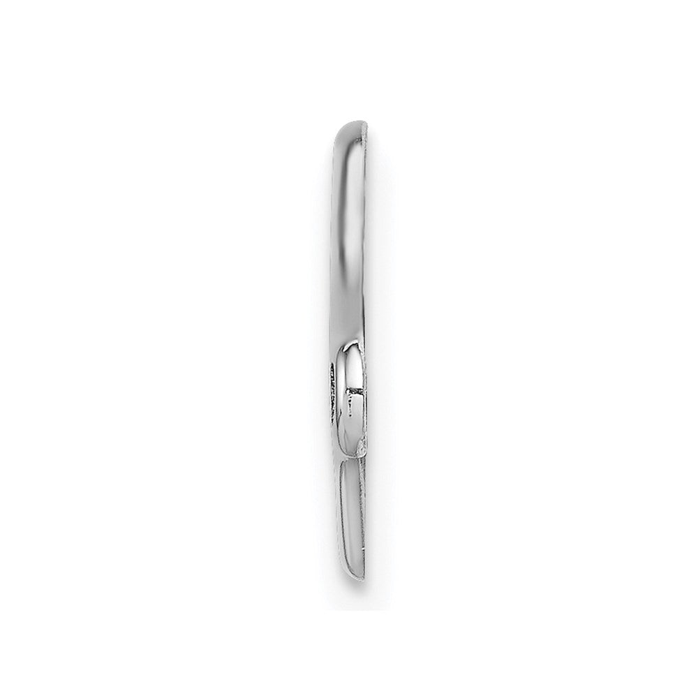 Sterling Silver Rhodium-plated Red Enamel 33x Medical ID Plate