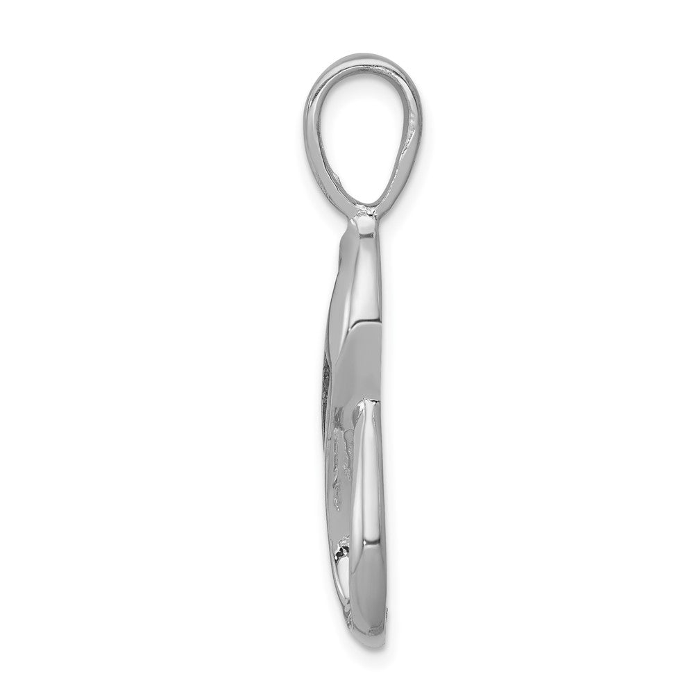 14k White Gold Peg-Set and Channel AAA Diamond Semi-Mount Slide Fits up to Regular/ Fancy or Reversible Omega