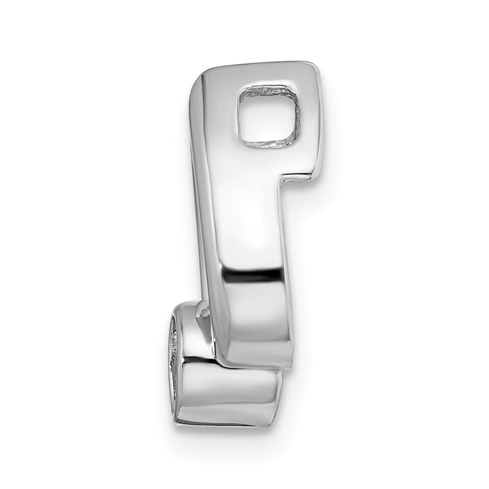 14k White Gold Teardrop Diamond Chain Slide Mtg