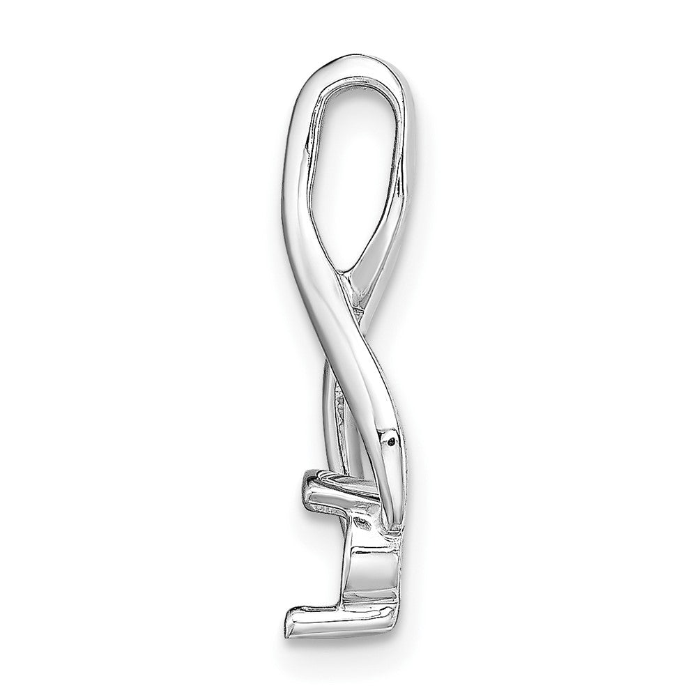 14k White Gold Holds Stone Fancy Slide Mounting Fits up to Regular/ Fancy or Reversible Omega