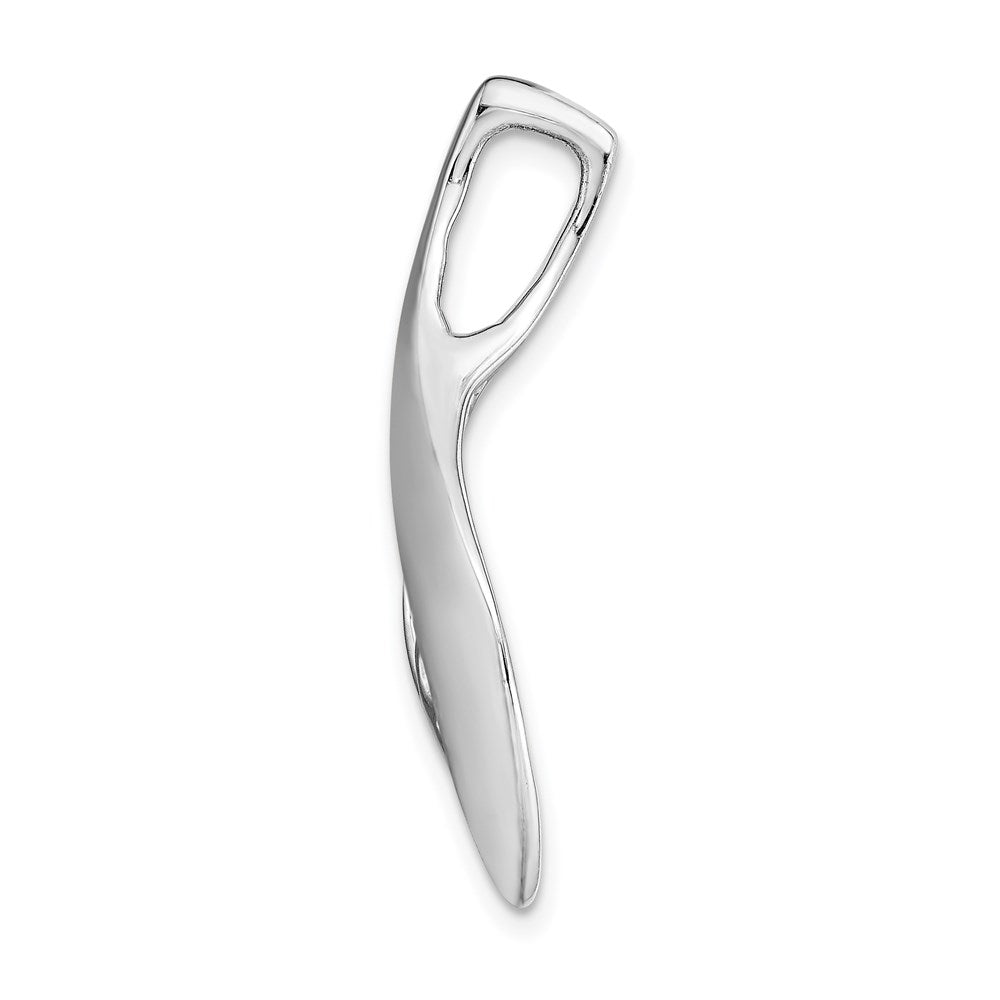 14k White Gold Fancy Peg-Set Diamond Slide Mounting Fits up to Regular/ Fancy or Reversible Omega