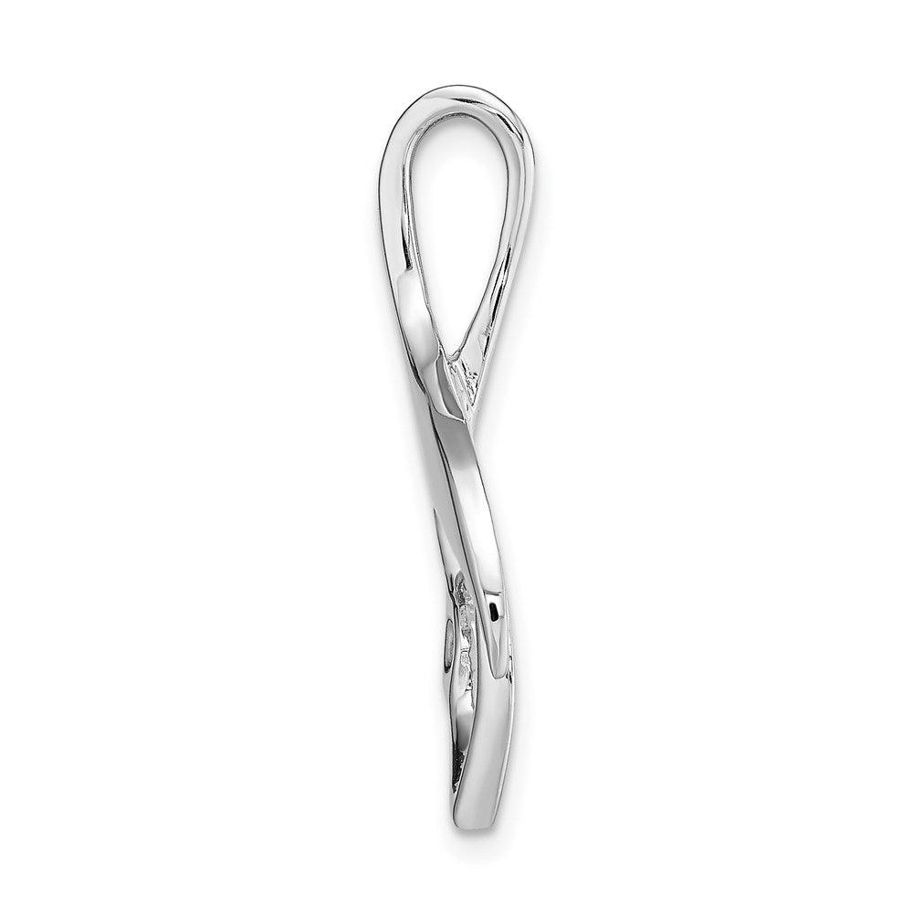 14k White Gold Peg-Set Fancy Slide Mounting Fits up to Regular/ Fancy or Reversible Omega