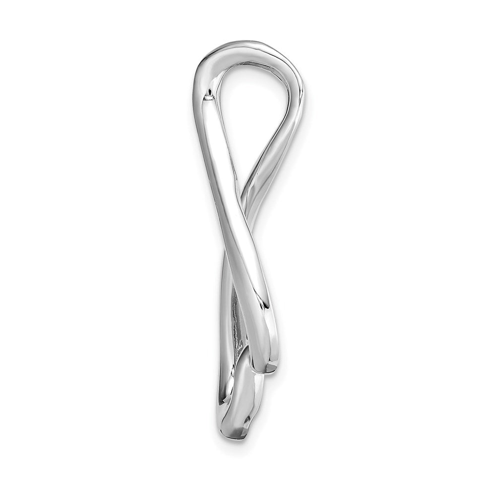 14k White Gold Fancy Peg-Set Diamond Slide Mounting Fits up to Regular/Fancy/Reversible Omega