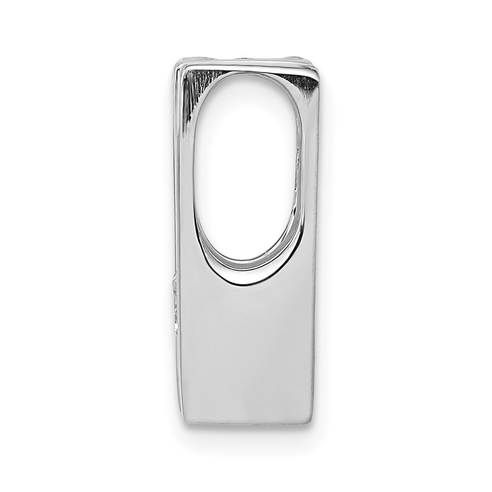 14k White Gold Complete AAA Diamond Slide Fits up to Regular/ Fancy or Reversible Omega