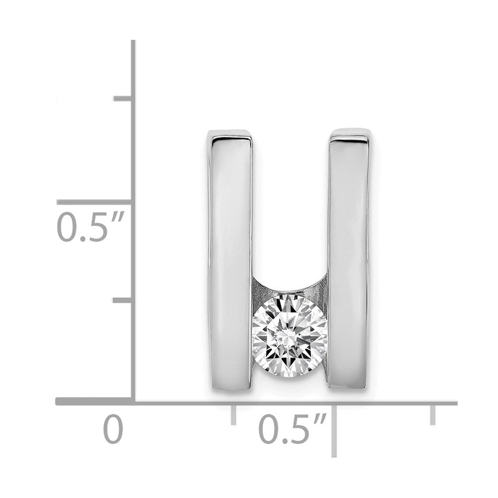 14k White Gold Complete VS Diamond Slide Fits up to Regular/Fancy/Reversible Omega