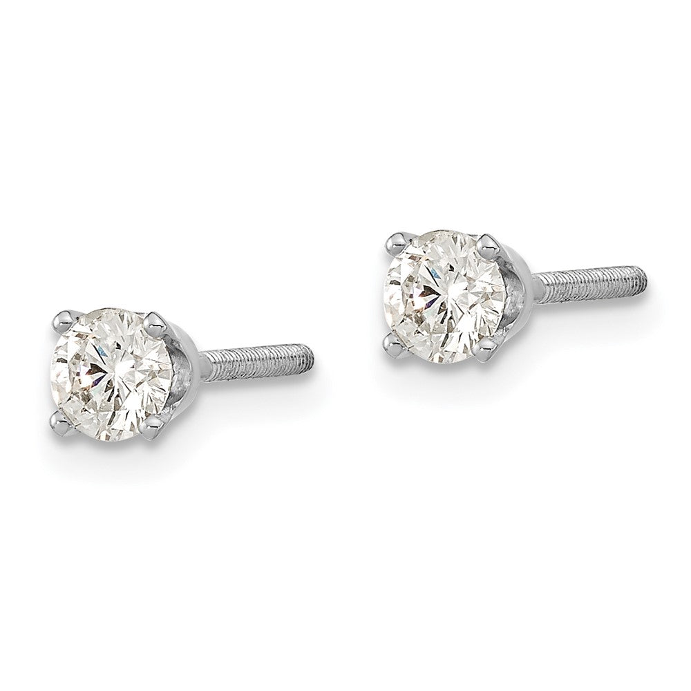 14k White Gold 1/3 carat Single Stud AA Diamond Earring