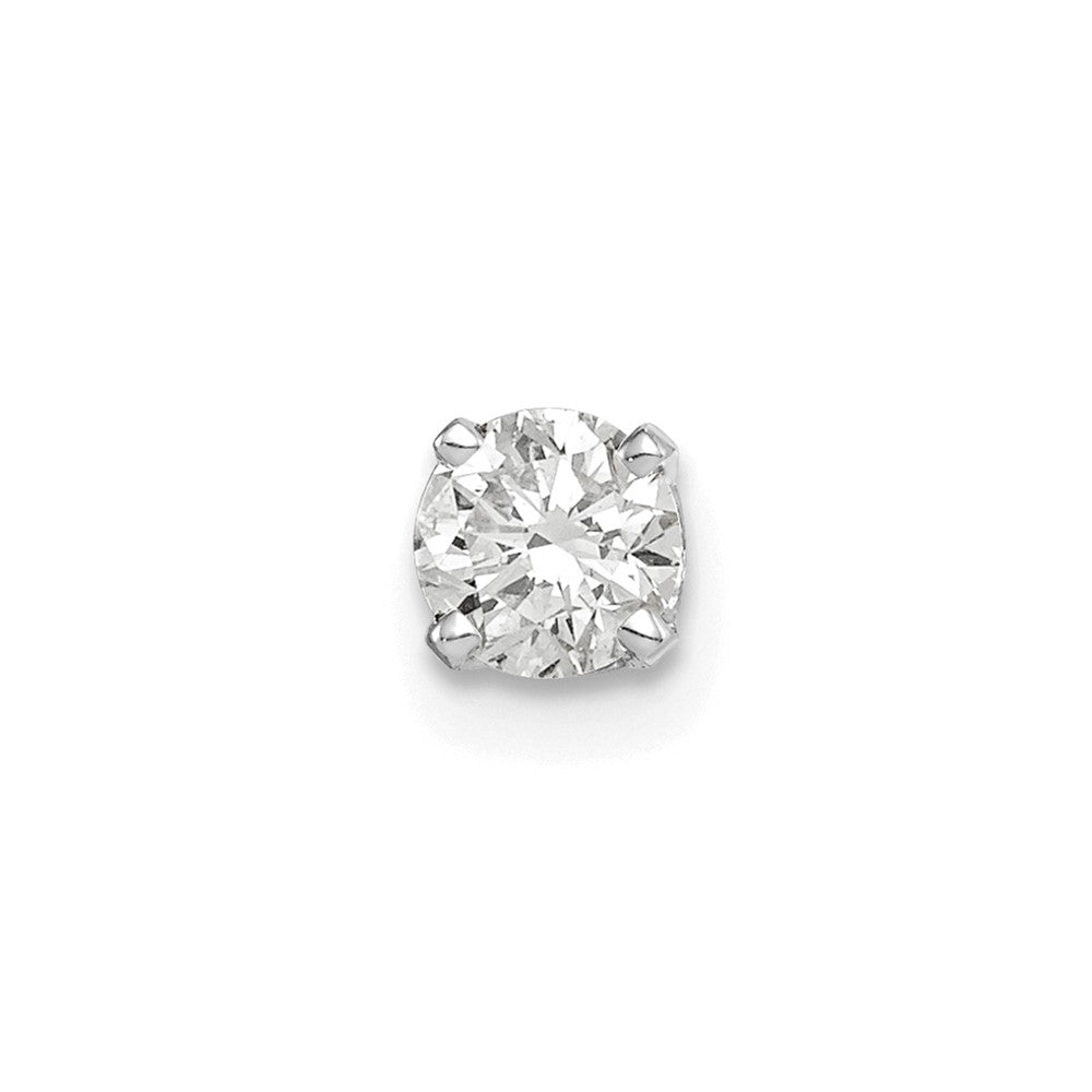 14k White Gold AA Quality Complete Diamond Stud Earring