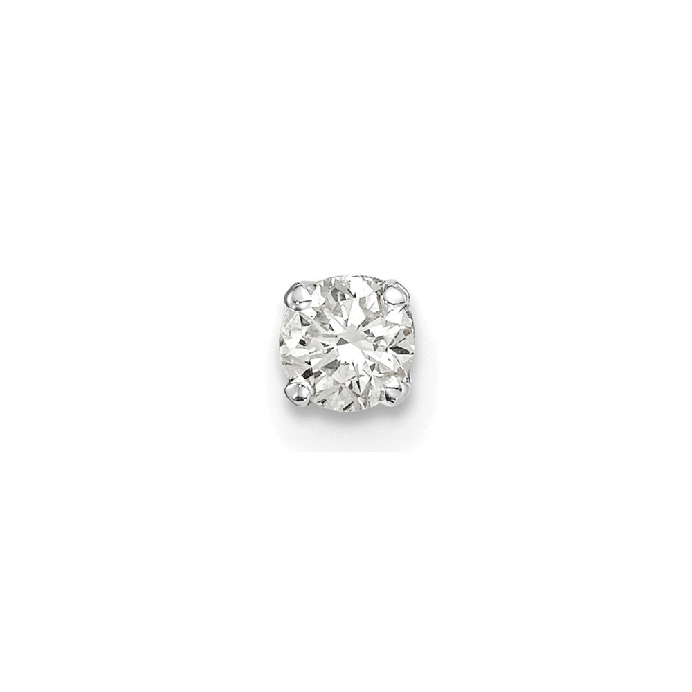 14k White Gold 1/6 carat Single Stud AA Diamond Earring