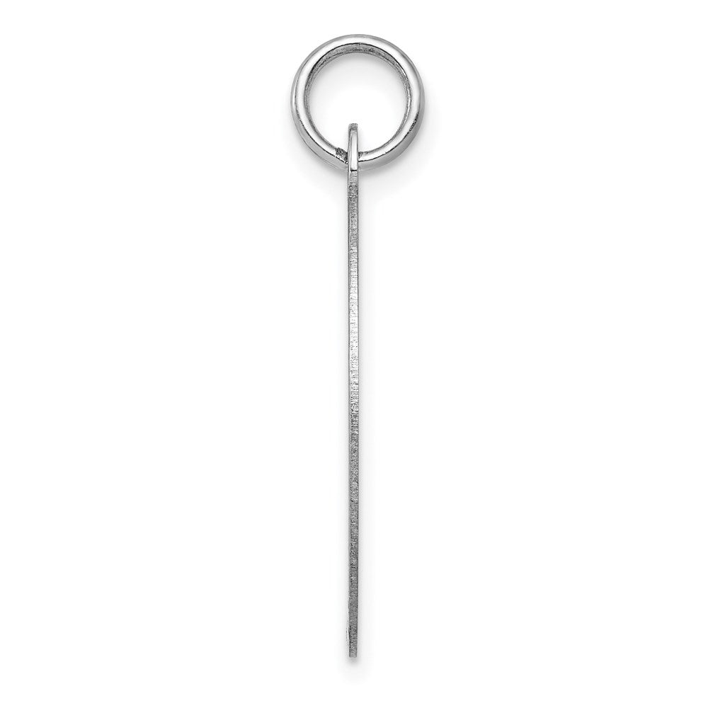 14k White Gold Plain 19.7x .035 Gauge Oval Engravable Disc Charm