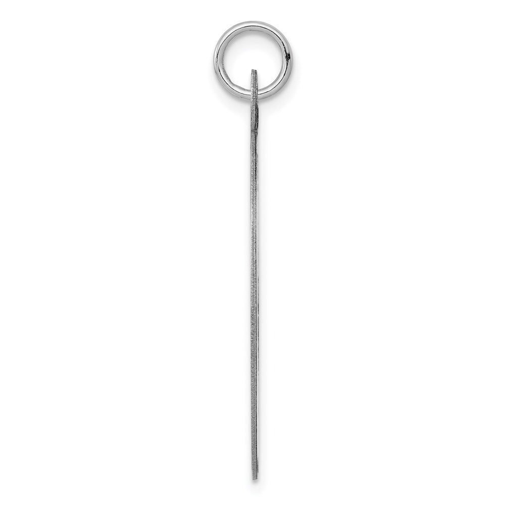 14k White Gold Plain 26.9x .018 Gauge Oval Engravable Disc Charm