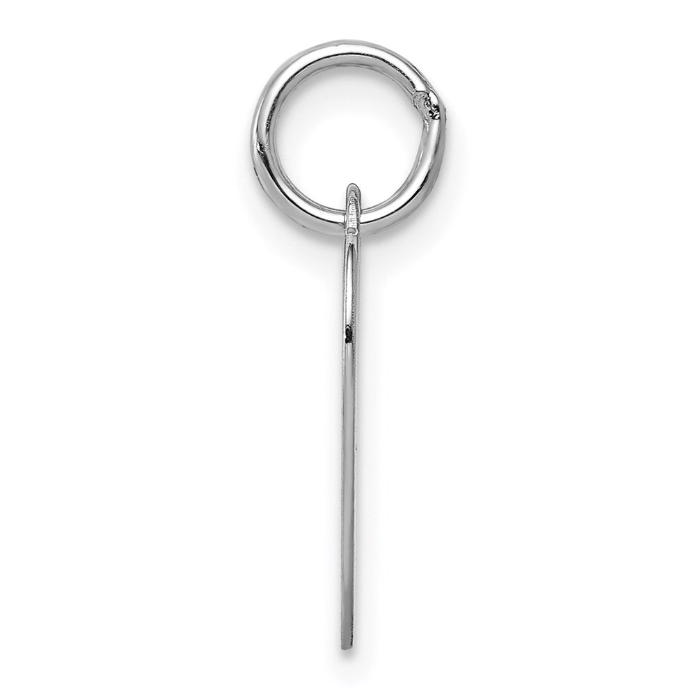 14k White Gold Plain .018 Gauge Engravable Heart 15x Disc Charm