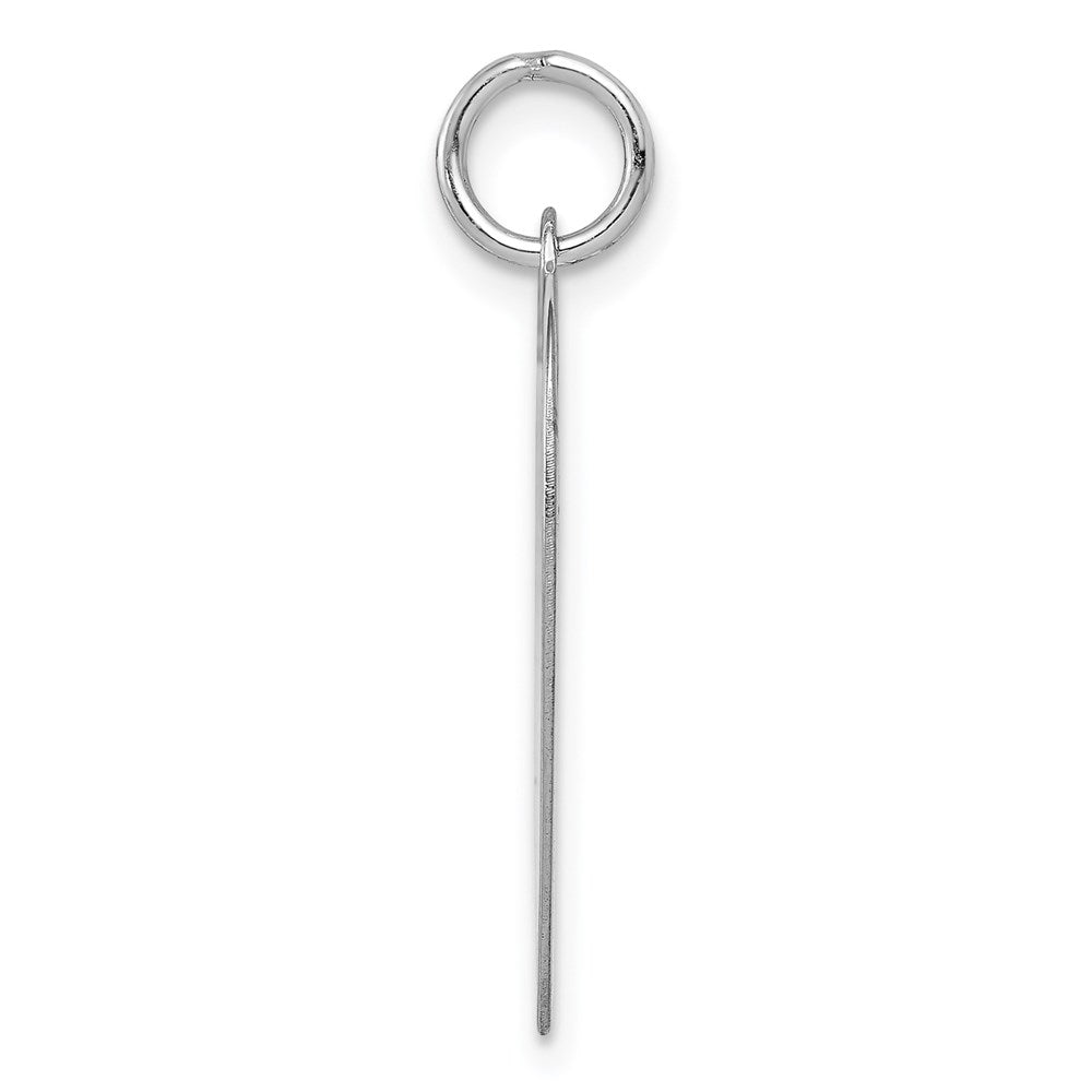 14k White Gold Plain .013 Gauge Engravable Heart 23x Disc Charm