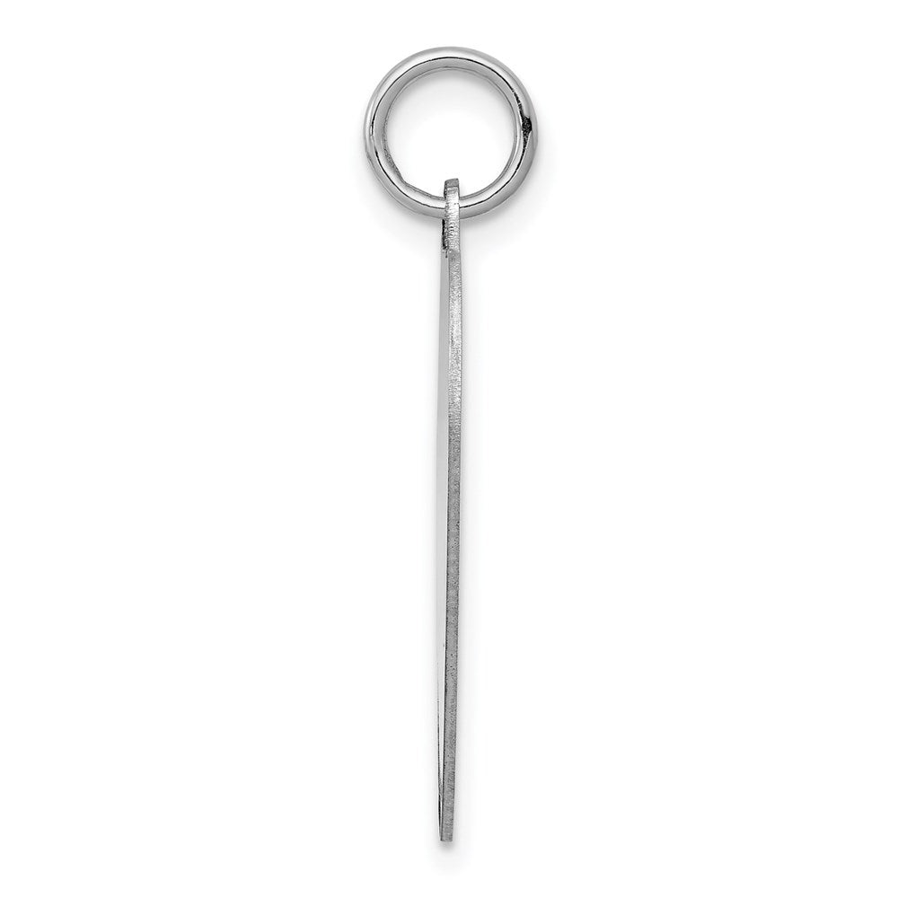 14k White Gold Plain .035 Gauge Engravable Heart 24x Disc Charm