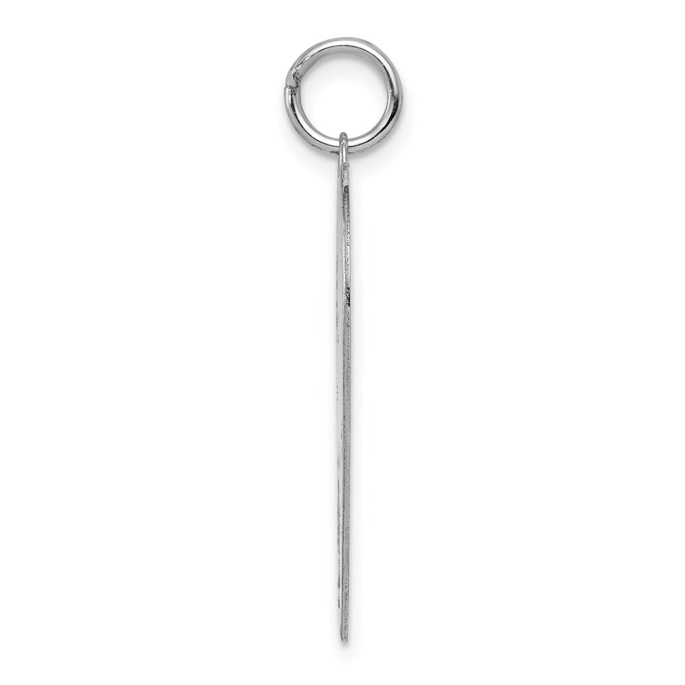 14k White Gold Plain .018 Gauge Engravable Heart 27x Disc Charm