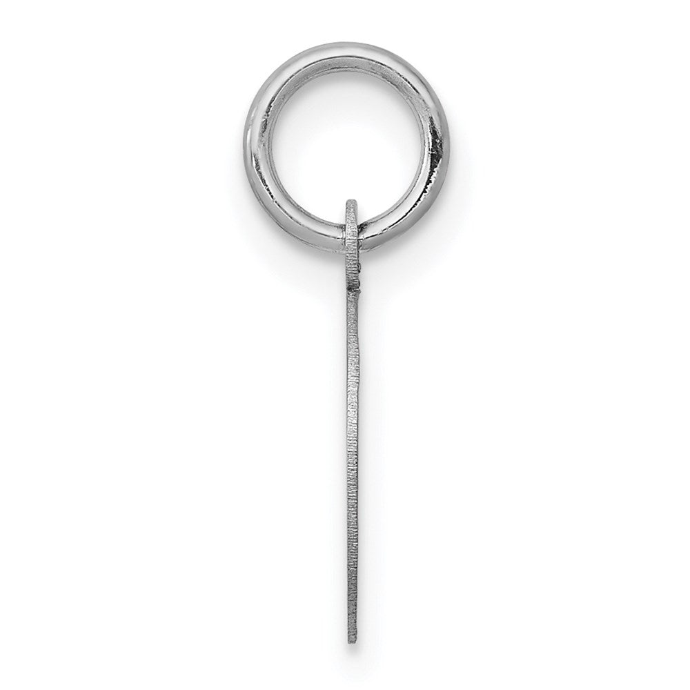 14K White Gold Plain .018 Gauge Round Engravable Disc Charm