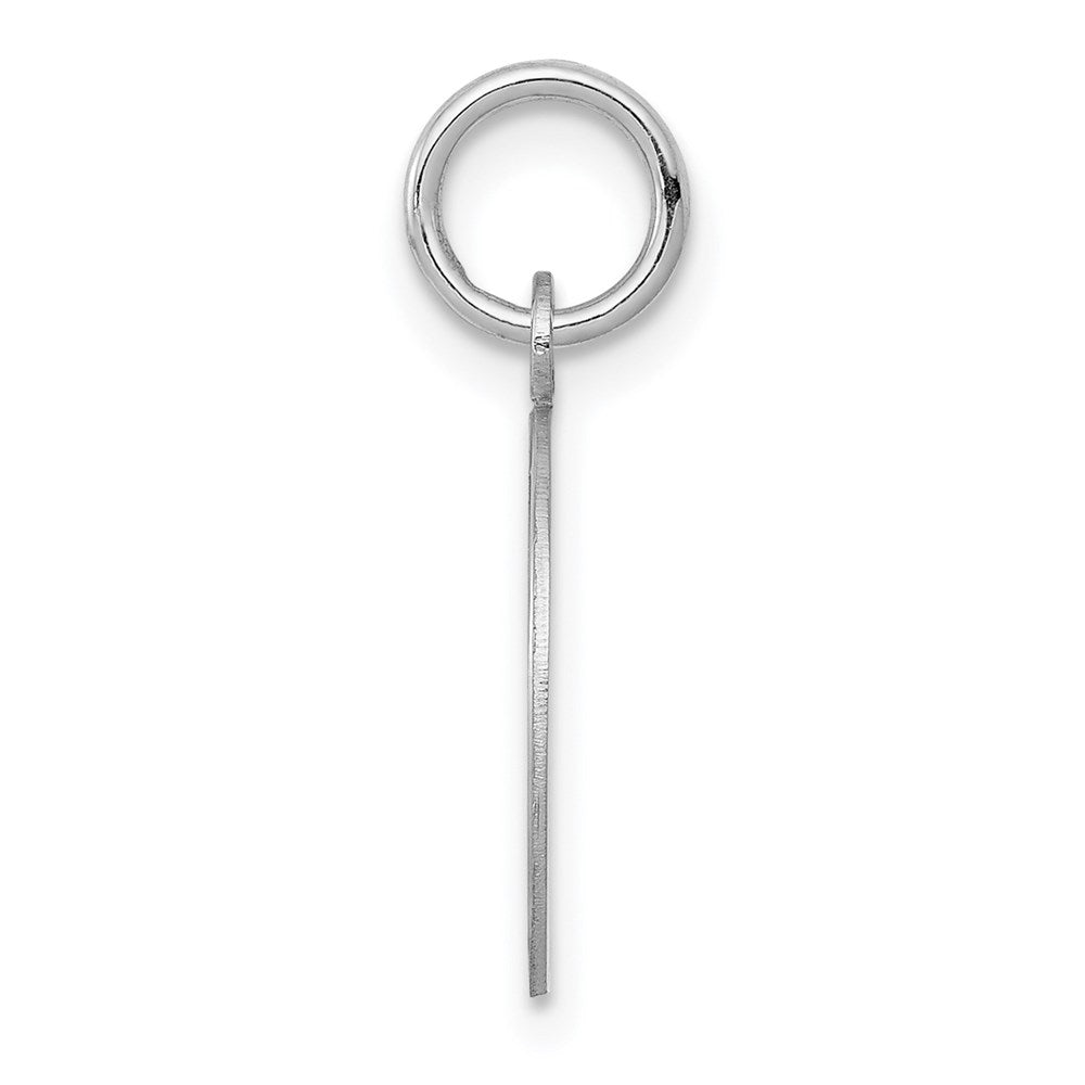 14k White Gold Plain with Zig-Zag Edge .018 Gauge Round Engravable Disc Charm