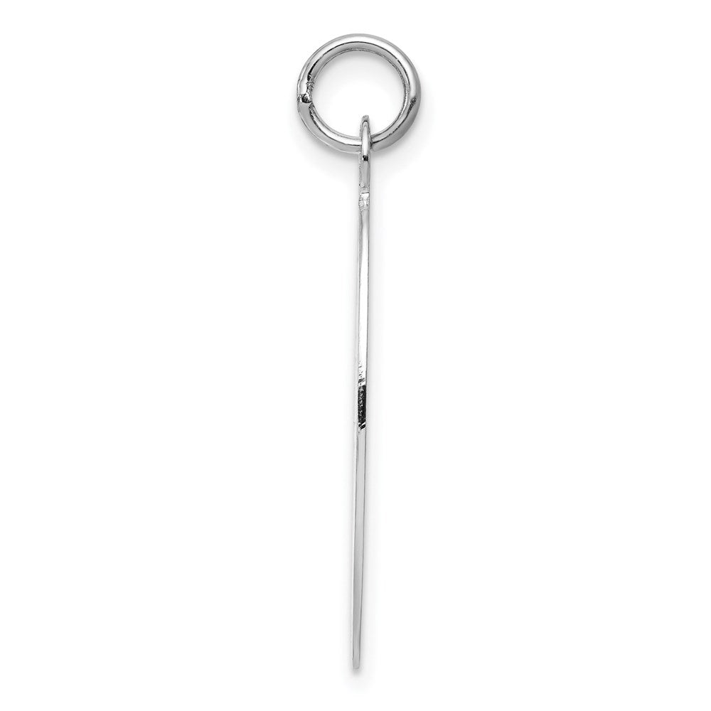 14k White Gold Plain 22x .018 Gauge Elliptical Engravable Disc Charm
