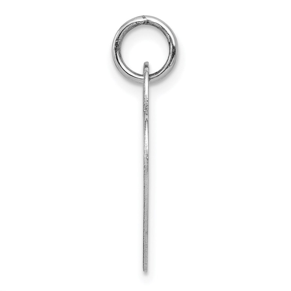 14k White Gold Plain .018 Gauge Engravable Heart 19x Disc Charm