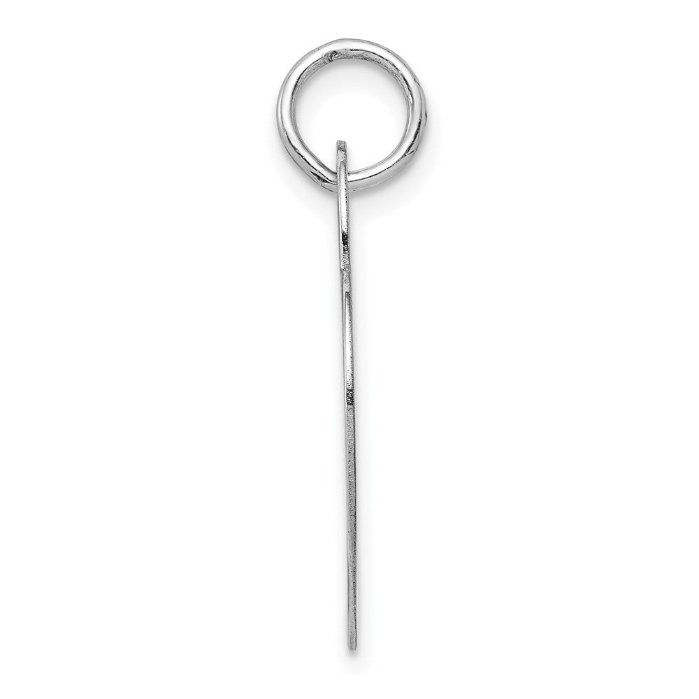 14k White Gold Plain .027 Gauge Engravable Heart 22x Disc Charm