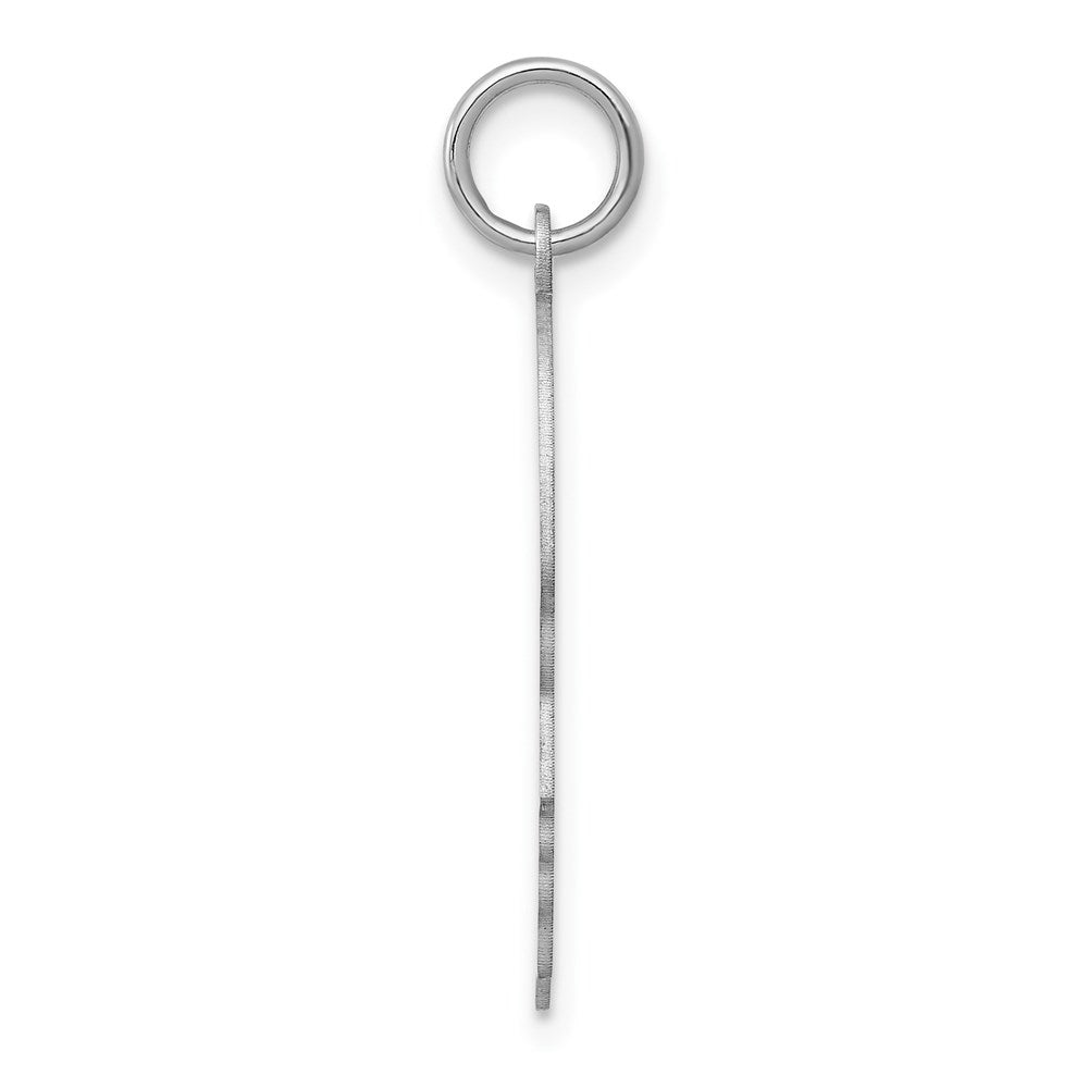 14k White Gold Plain Medium.035 Depth Facing Right Engravable Boy Charm