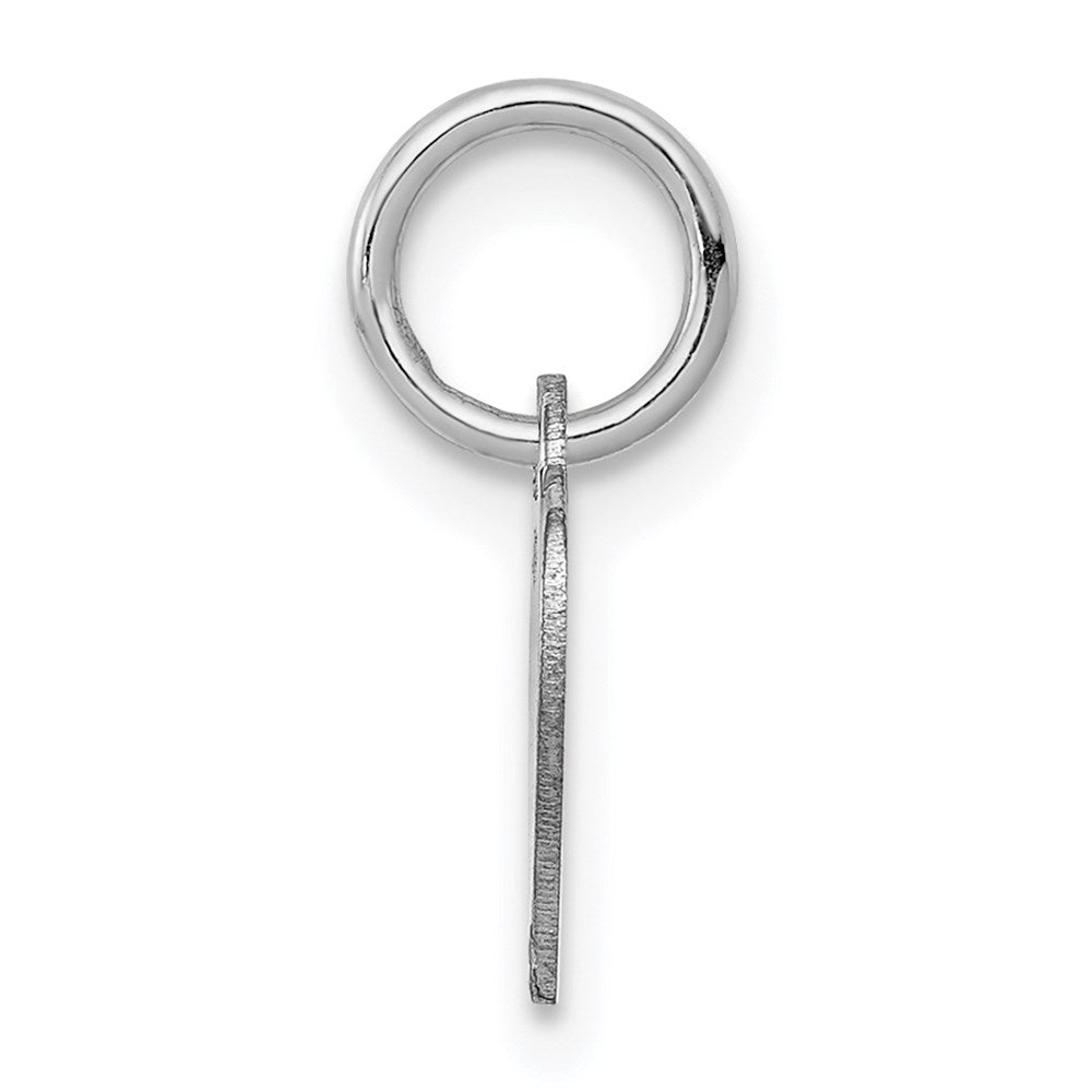 14K White Gold Plain .027 Gauge Engravable Heart 10x Disc Charm