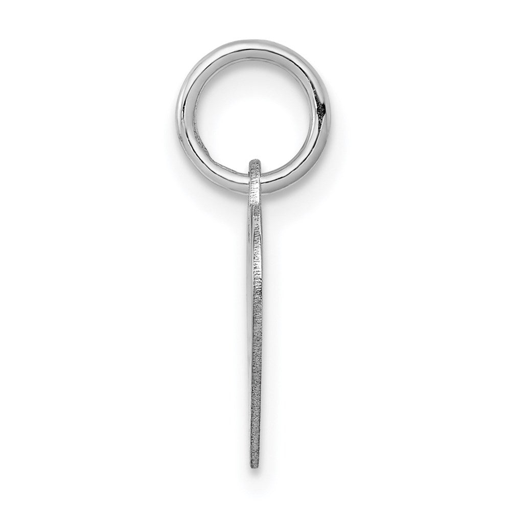 14K White Gold Plain .013 Gauge Engravable Heart 14x Disc Charm