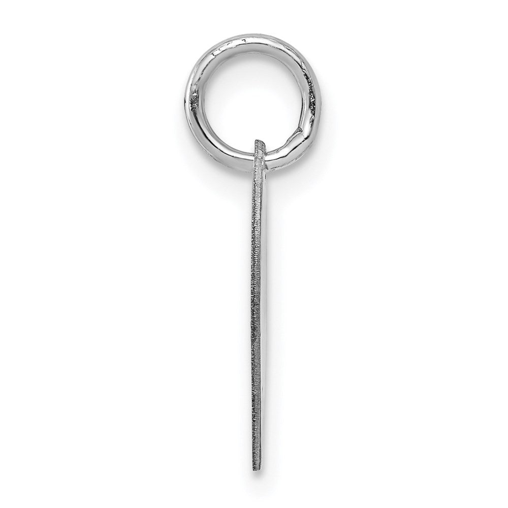 14k White Gold Plain .027 Gauge Engravable Heart 15x Disc Charm