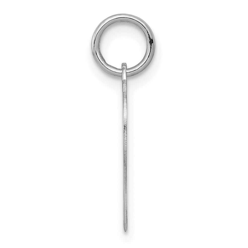14K White Gold Plain .018 Gauge Engravable Heart 16x Disc Charm