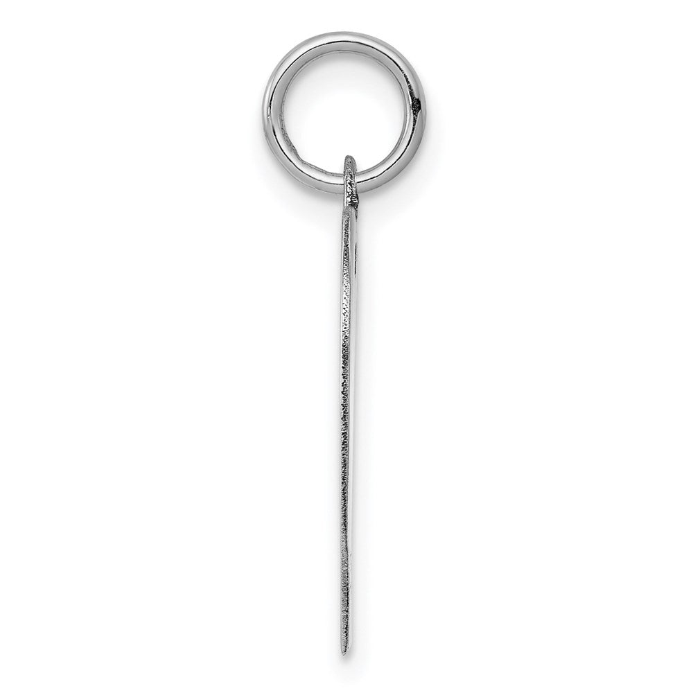 14K White Gold Plain .027 Gauge Engravable Heart 20x Disc Charm