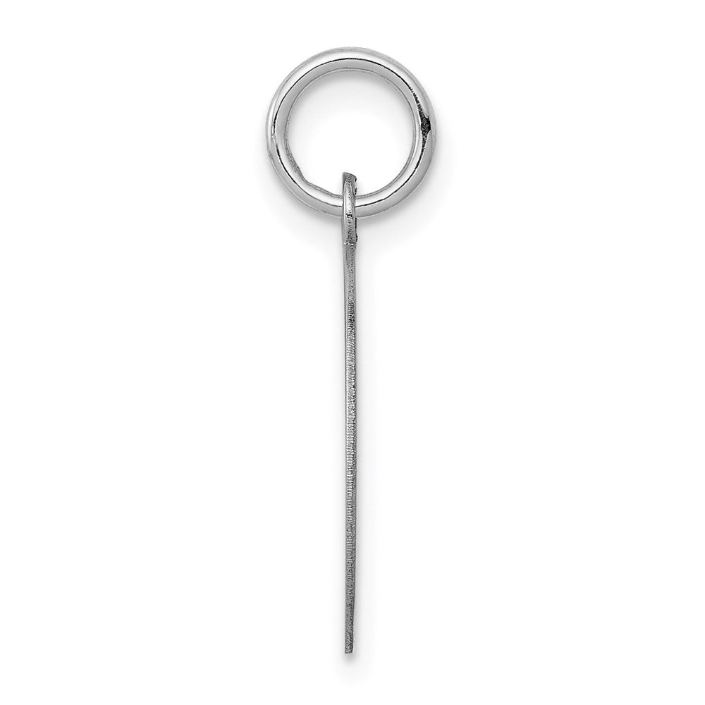 14k White Gold Plain .009 Gauge Circular Engravable Disc Charm