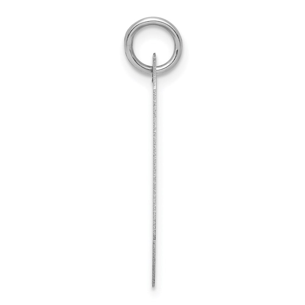14k White Gold Plain 22.8x .011 Gauge Engraveable Dog Tag Disc Charm