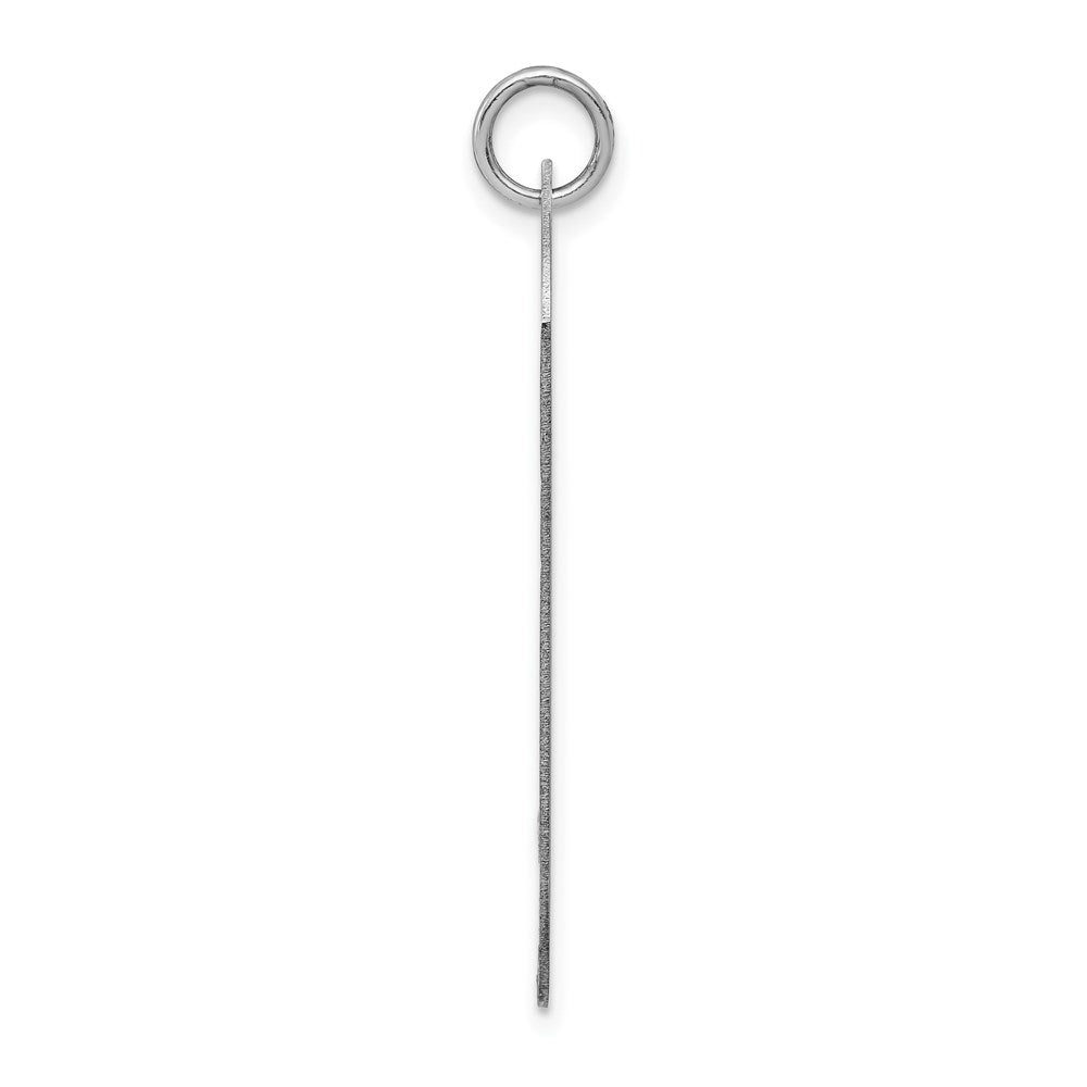 14k White Gold Plain 34.6x .035 Gauge Engraveable Dog Tag Disc Charm