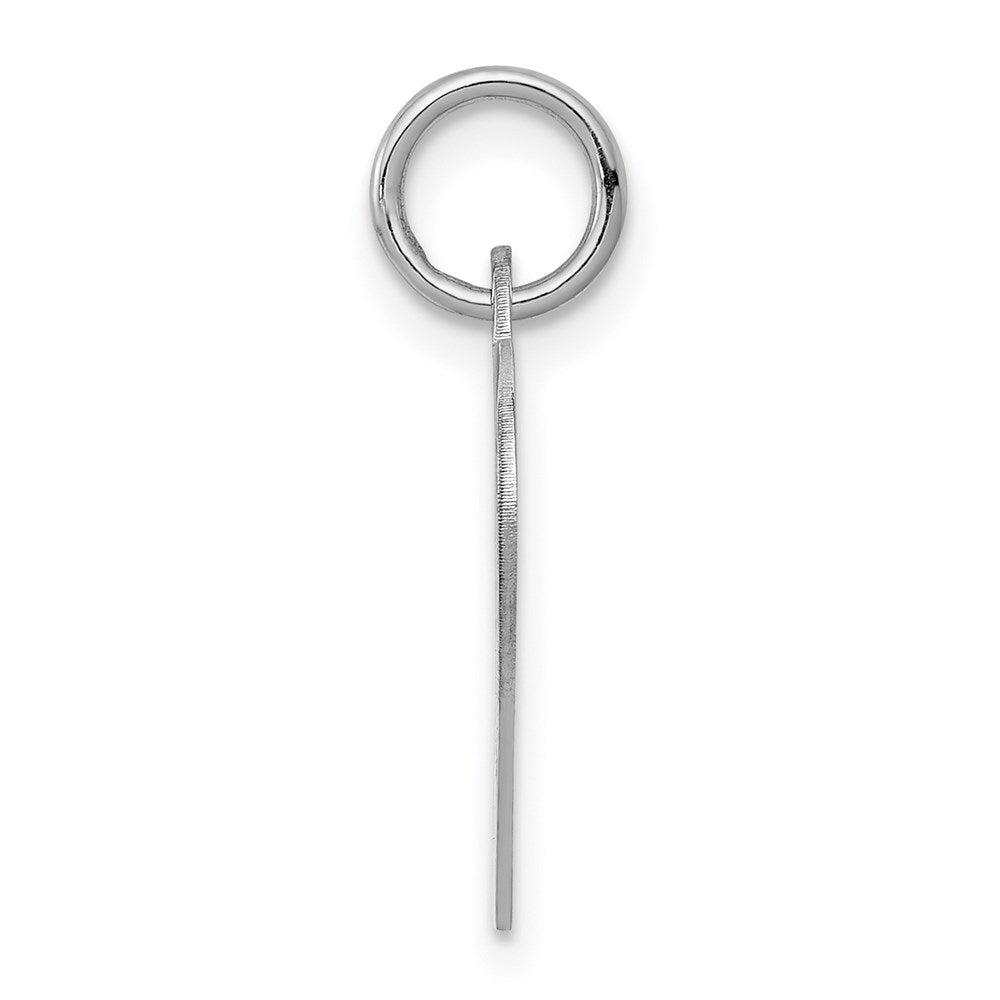14k White Gold Plain .011 Gauge Engraveable Heart 16x Disc Charm