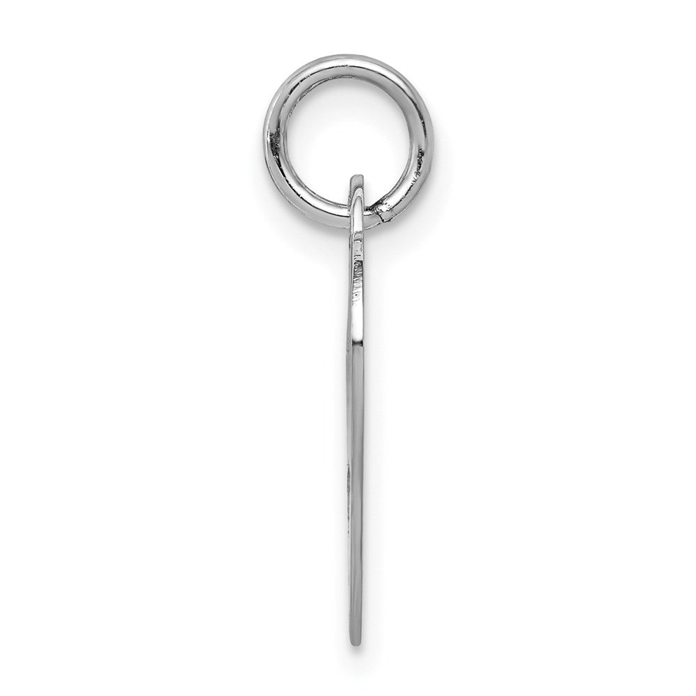 14k White Gold Plain .011 Gauge Engraveable Heart 18x Disc Charm