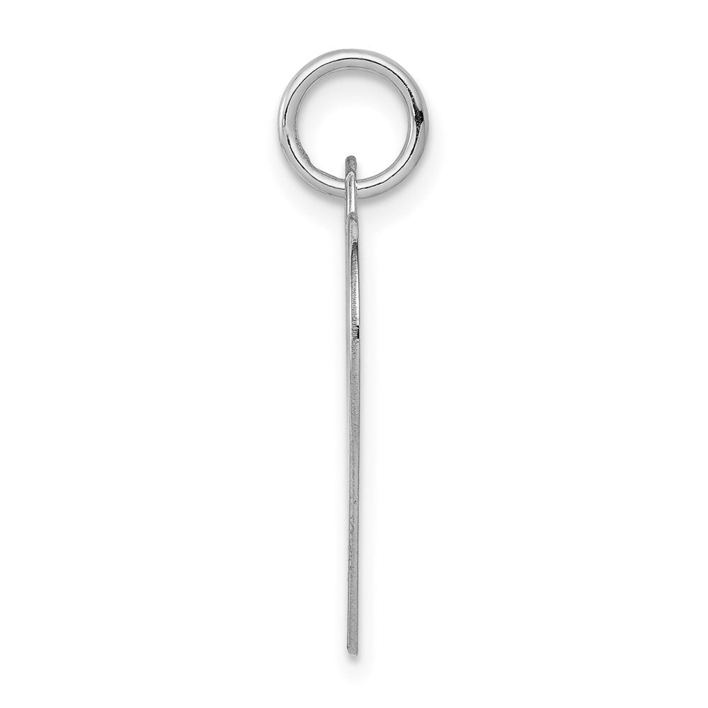 14k White Gold Plain .027 Gauge Engraveable Heart 19x Disc Charm