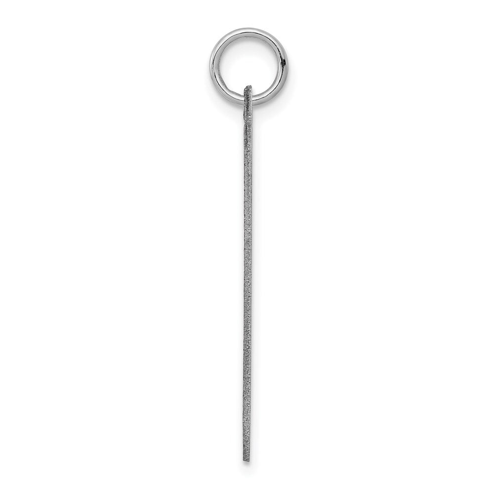 14k White Gold Plain 25.4x .011 Gauge Rectangular Engravable Charm