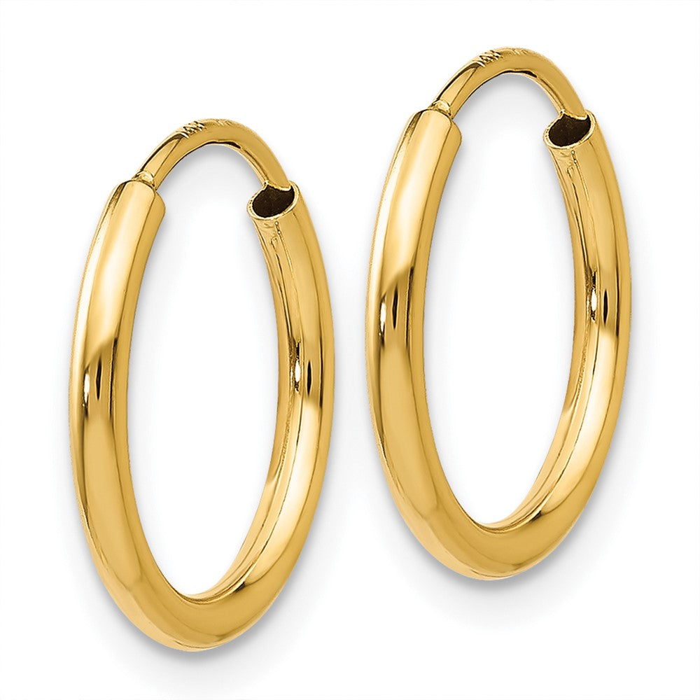 14k Polished Round Endless Hoop Earrings