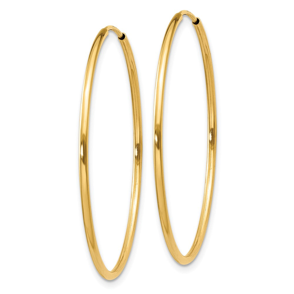 14k 1.2x Polished Endless Tube Hoop Earrings
