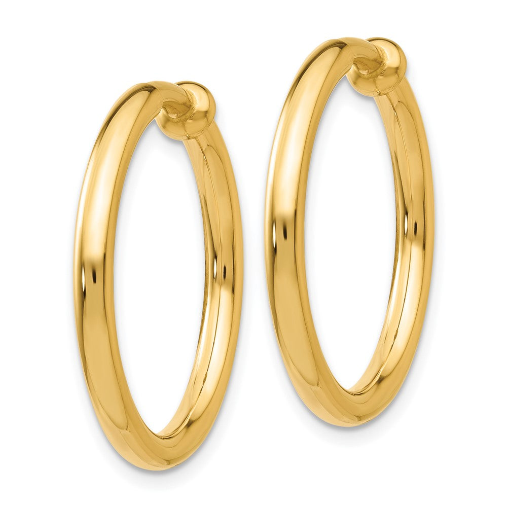 14k Non-Pierced Hoops Earrings