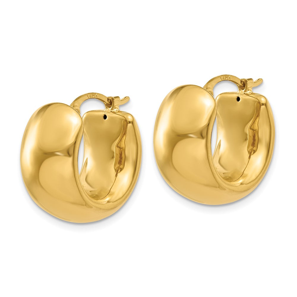14k 8.75x Wide Puffed Hoop Earrings