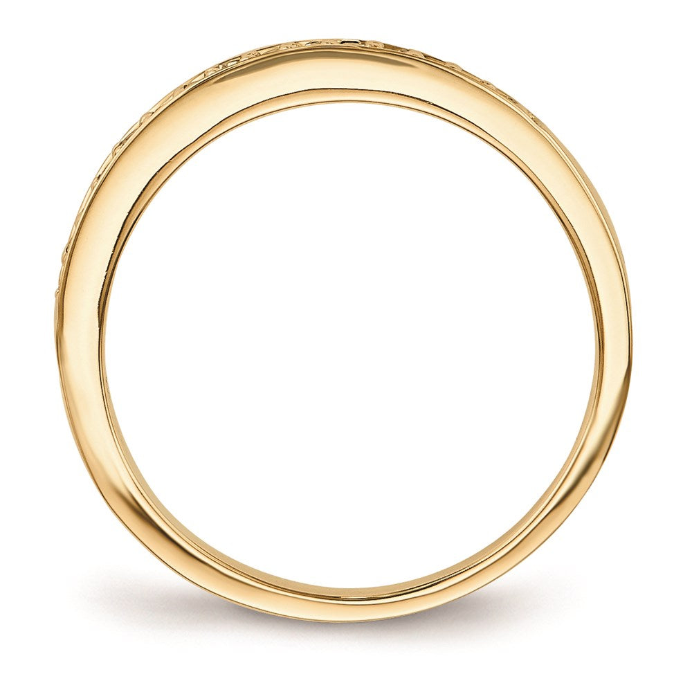 14K Diamond Wedding Band