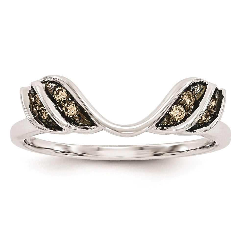 14k White Gold Brown Diamond Wrap