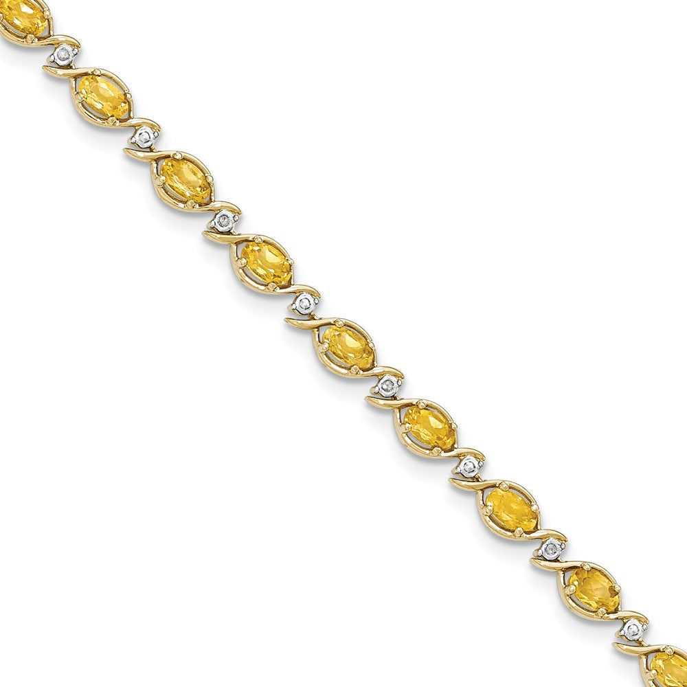 14k Citrine/Diamond Bracelet