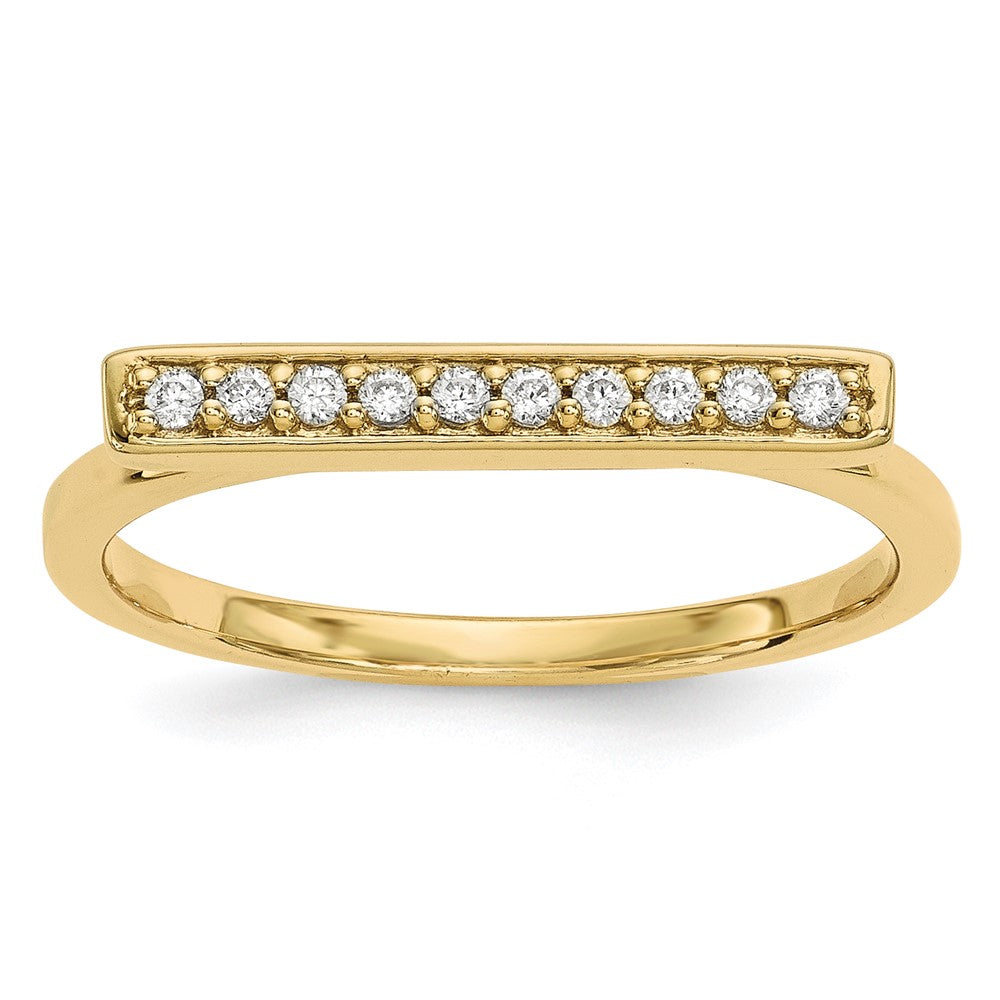 14k Diamond Bar Ring